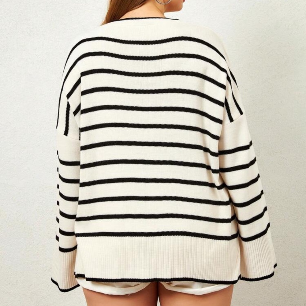 🦓 PLUS Striped Sweater 🦓 - Picture 2 of 4